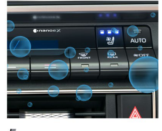 Toyota Camry — nanoe X air-purification technology that neutralises odours and allergens