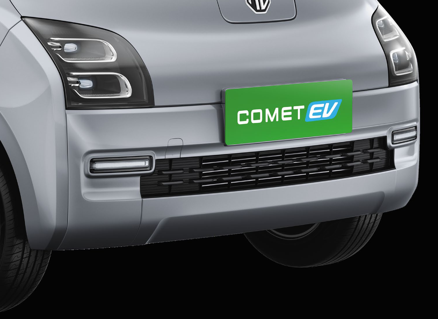 MG Comet EV — Front Horizon LED DRL light bar and headlamp cluster