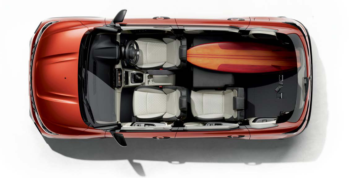 Renault Triber — Fold-and-tumble modular seats free up space for long cargo