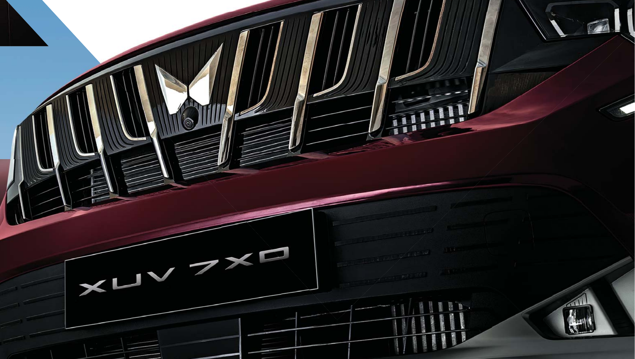 Mahindra XUV 7XO — Signature piano black grille with jewel-like Talon accents