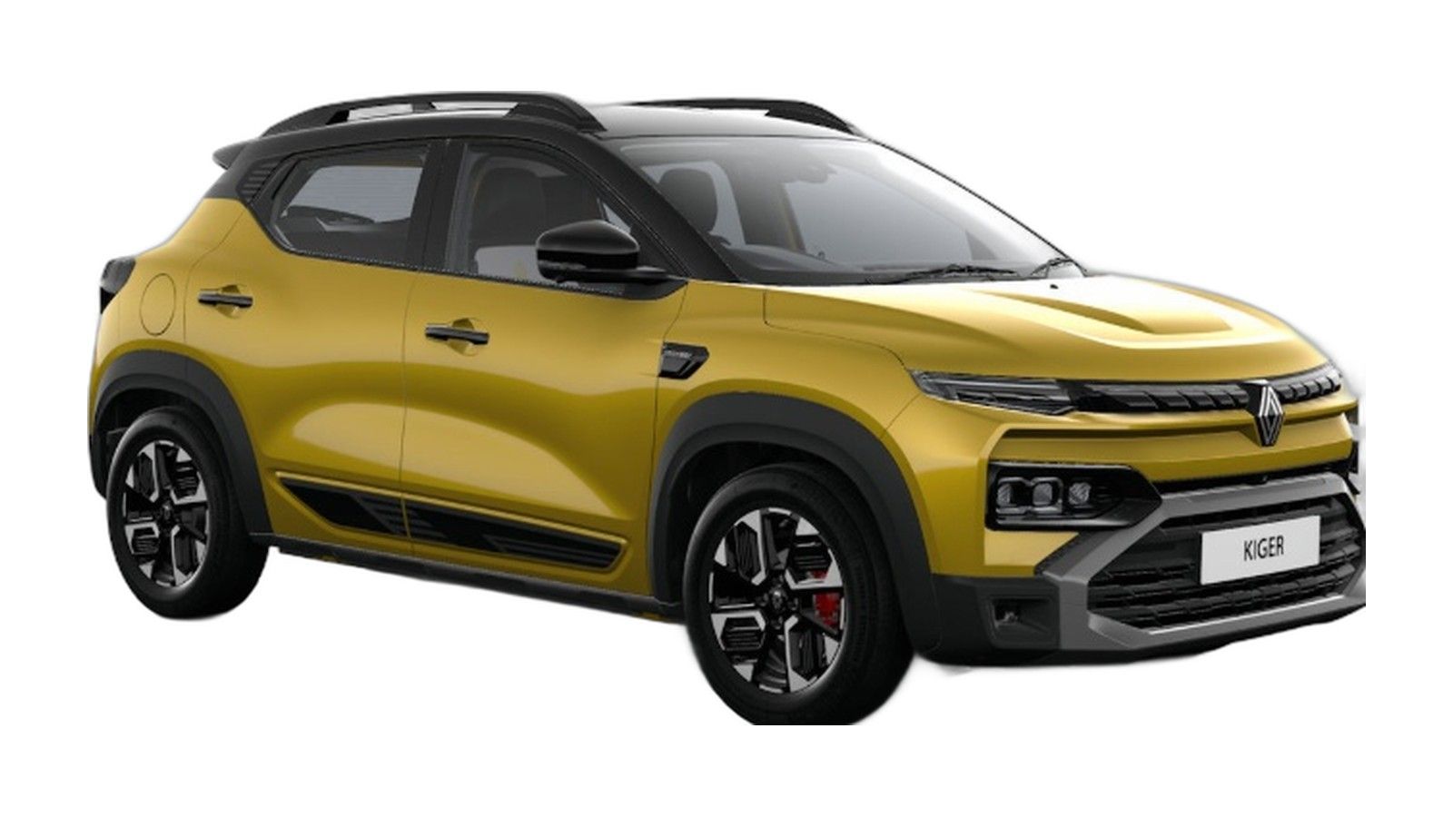 Renault Kiger in Oasis Yellow with Mystery Black roof