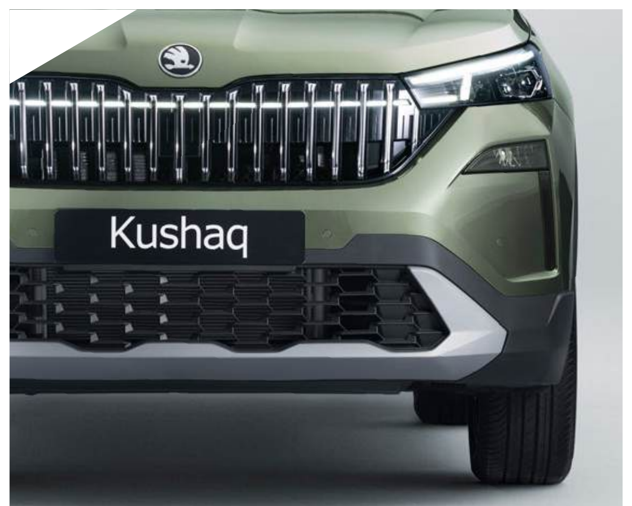 Skoda Kushaq — LED fog lamps and Park Pilot parking sensors on the front bumper