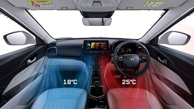Mahindra XUV 3XO EV — Dual-zone automatic temperature control