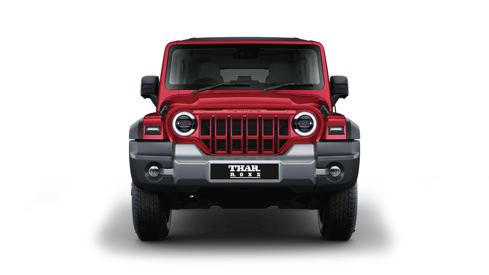 Mahindra Thar Roxx — C-shaped LED DRLs flanking the signature Thar Roxx grille