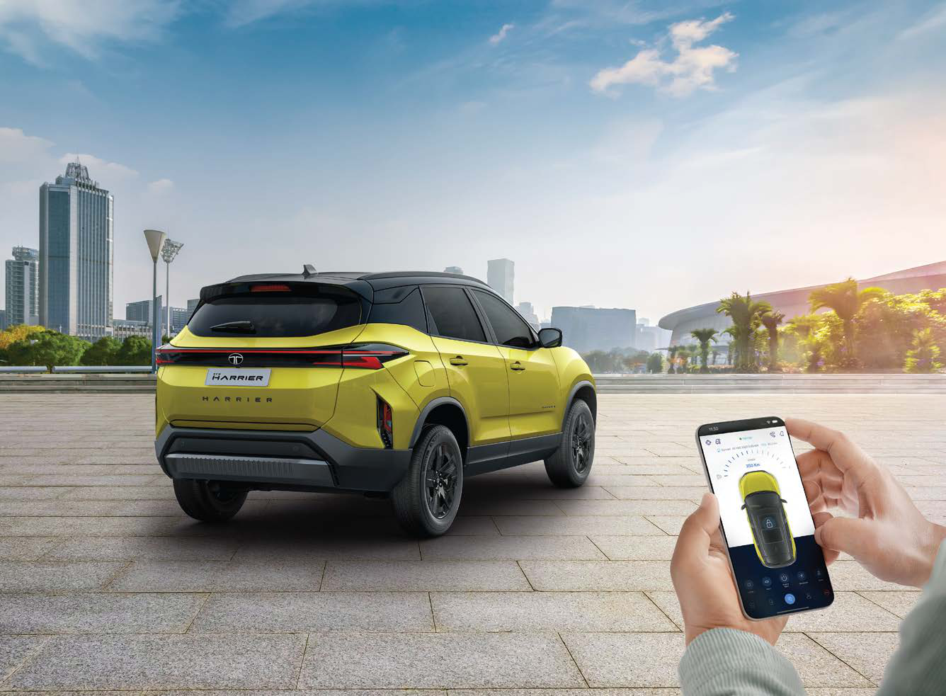 Tata Harrier — Connected Vehicle Technology with iRA 2.0 remote app control