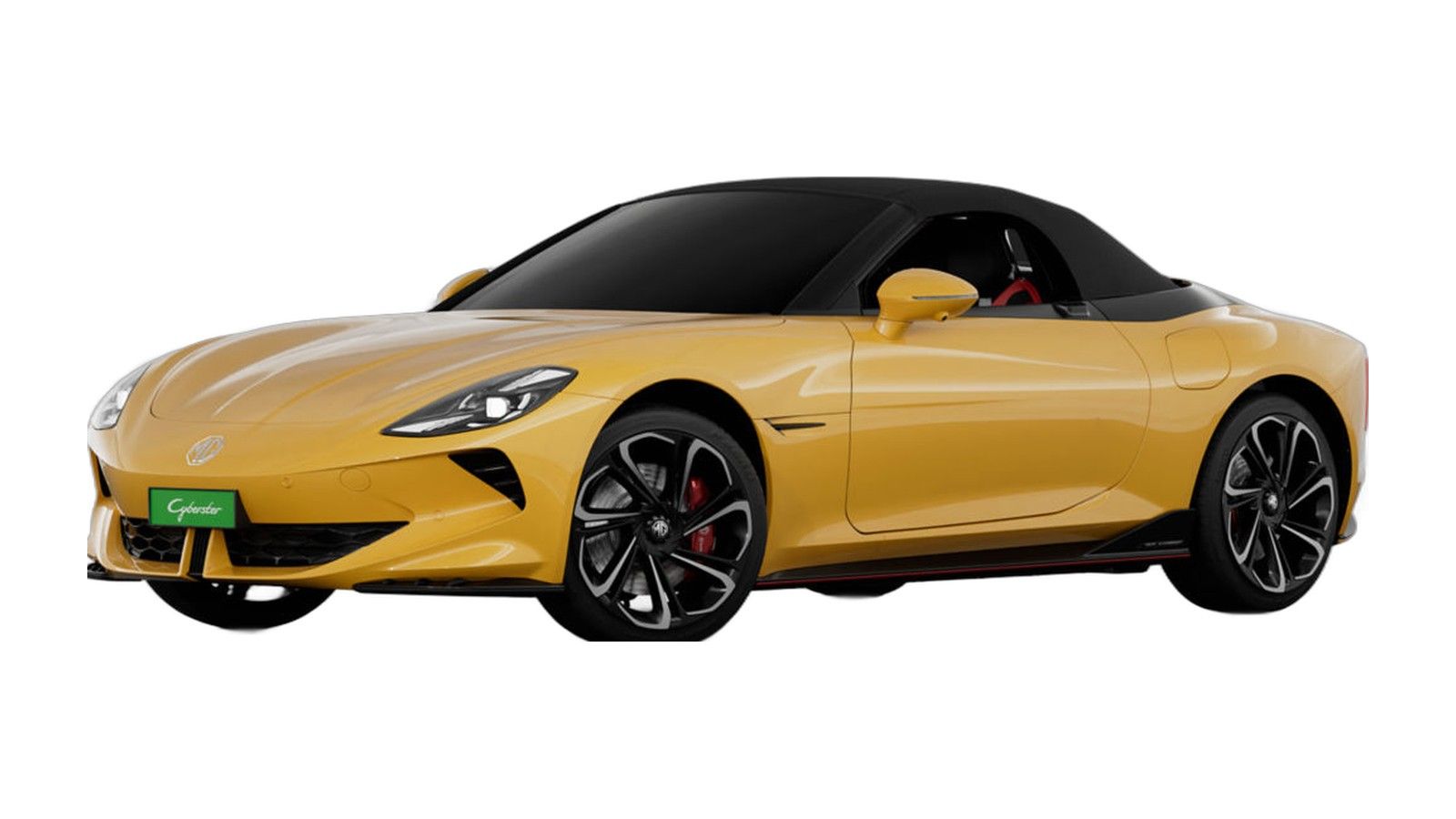 MG Cyberster in Nuclear Yellow with Black roof
