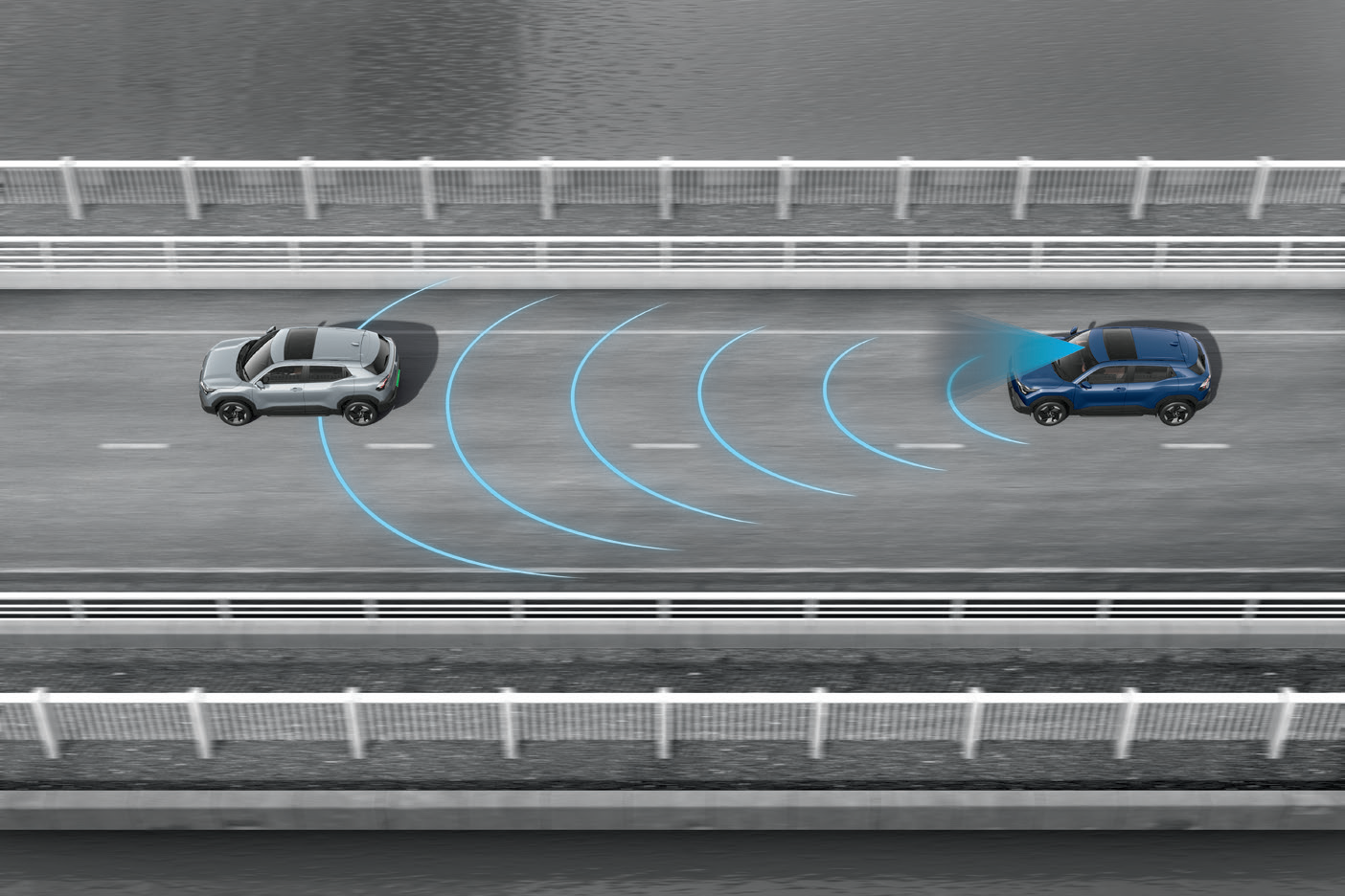 Maruti Suzuki e Vitara — Adaptive cruise control uses forward radar to hold a set following distance from the vehicle ahead.