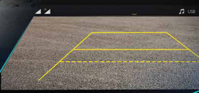 Mahindra XUV400 — Reverse camera with adaptive guidelines