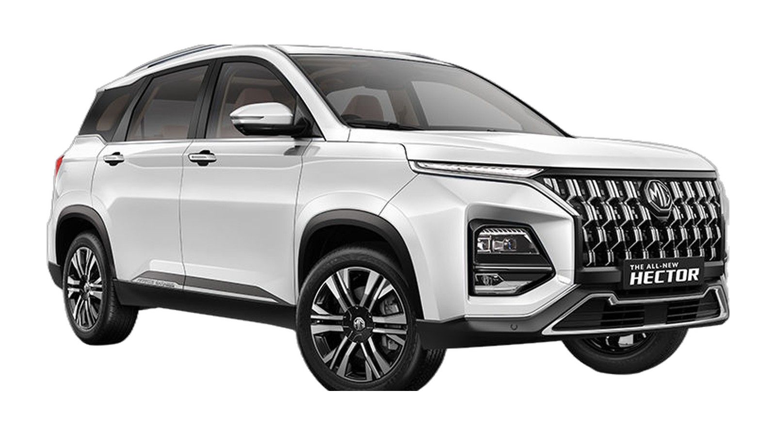 MG Hector Plus in Pearl White