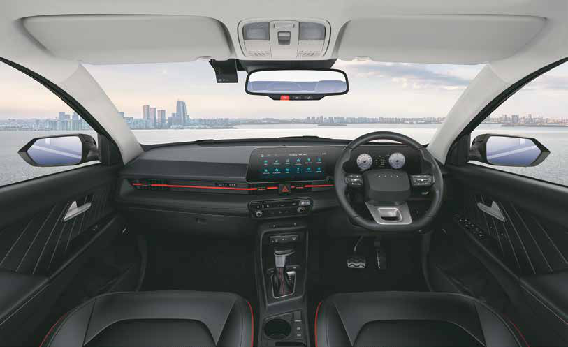 Hyundai Verna — Black interiors with red accents (Turbo)