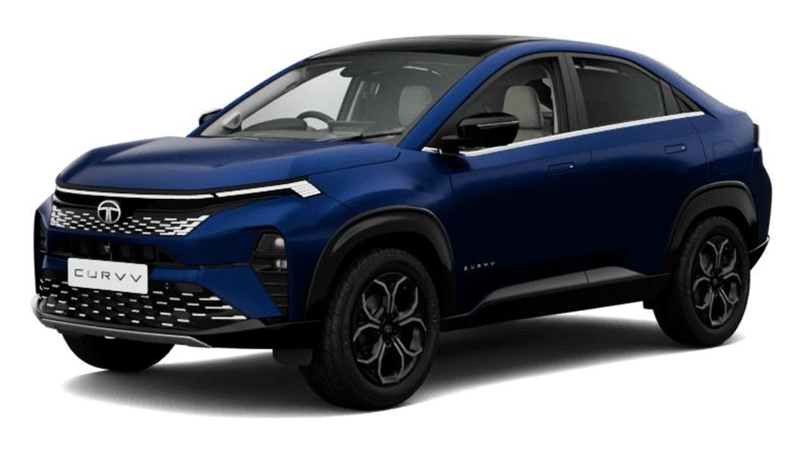 Tata Curvv in Opera Blue With Black Roof