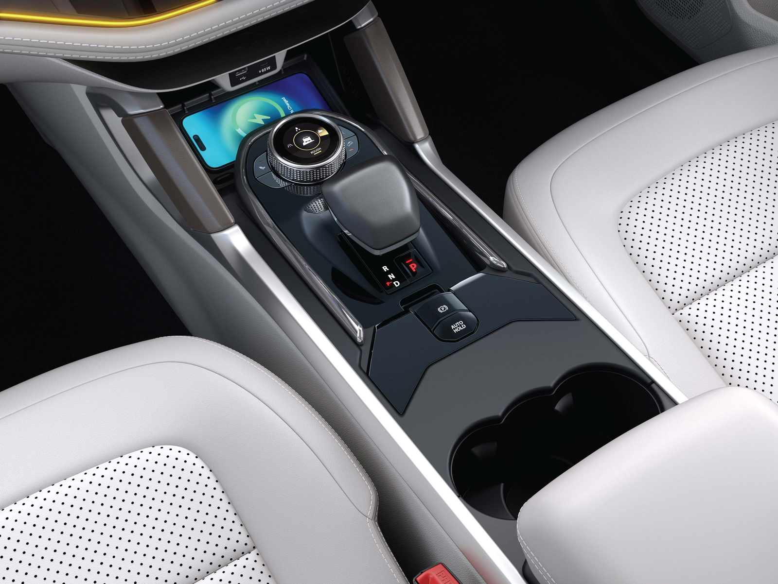 Tata Harrier — Wireless charger with 65W fast USB Type-C charger