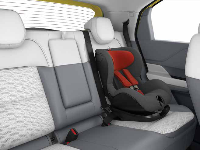 Tata Punch EV — ISOFIX child-seat anchors on the rear seat