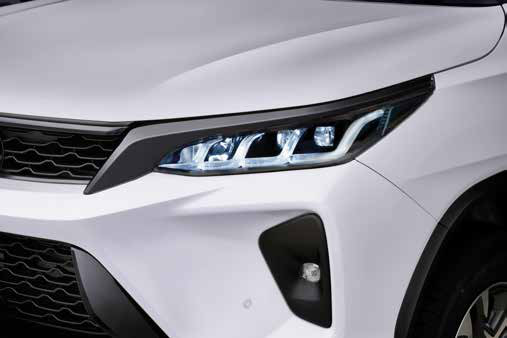Toyota Fortuner Legender — Split Quad LED headlamps with LED Line Guide signature