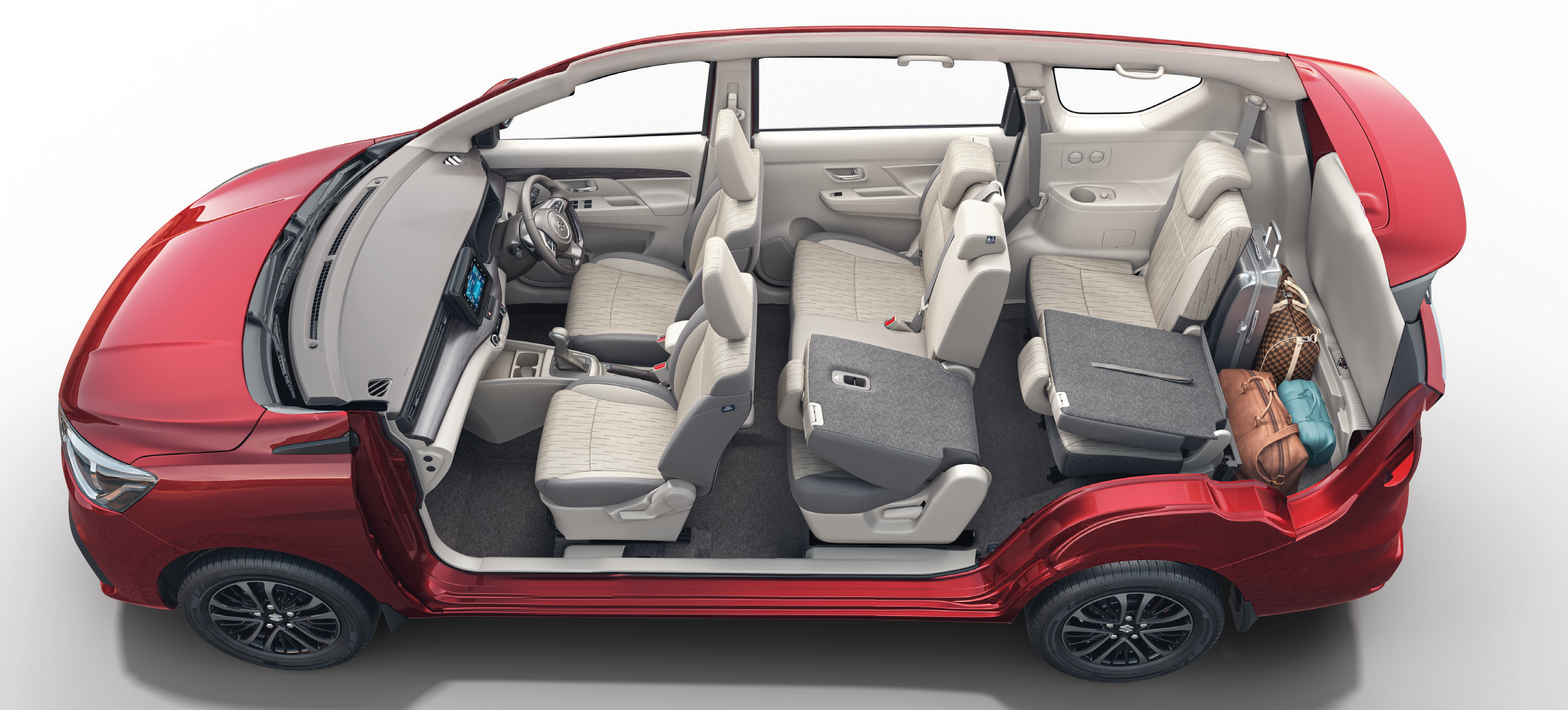 Maruti Suzuki Ertiga — Smart Flexi seating with fold-flat second and third rows for cargo
