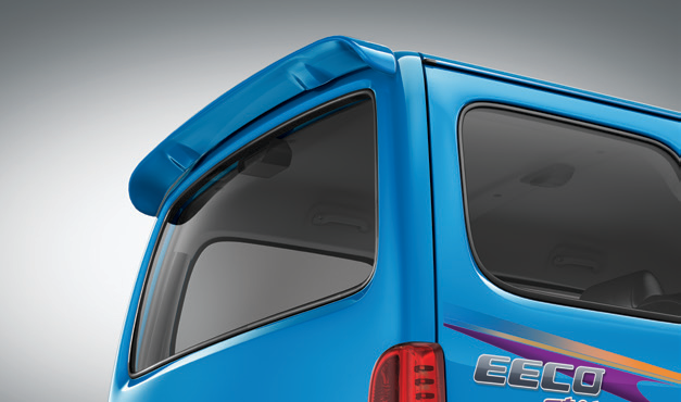 Maruti Suzuki Eeco — Body-coloured rear roof spoiler.