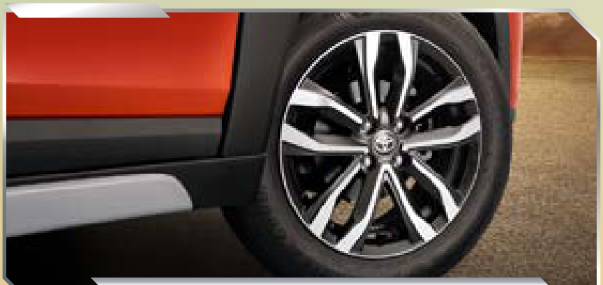 Toyota Urban Cruiser Taisor — 16-inch dual-tone machined alloy wheel