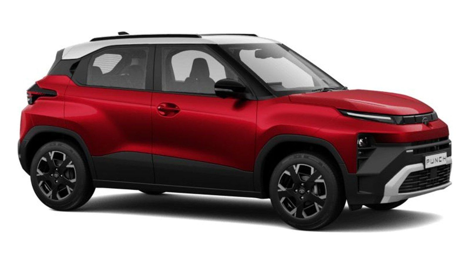 Tata Punch in Bengal Rouge  With White roof