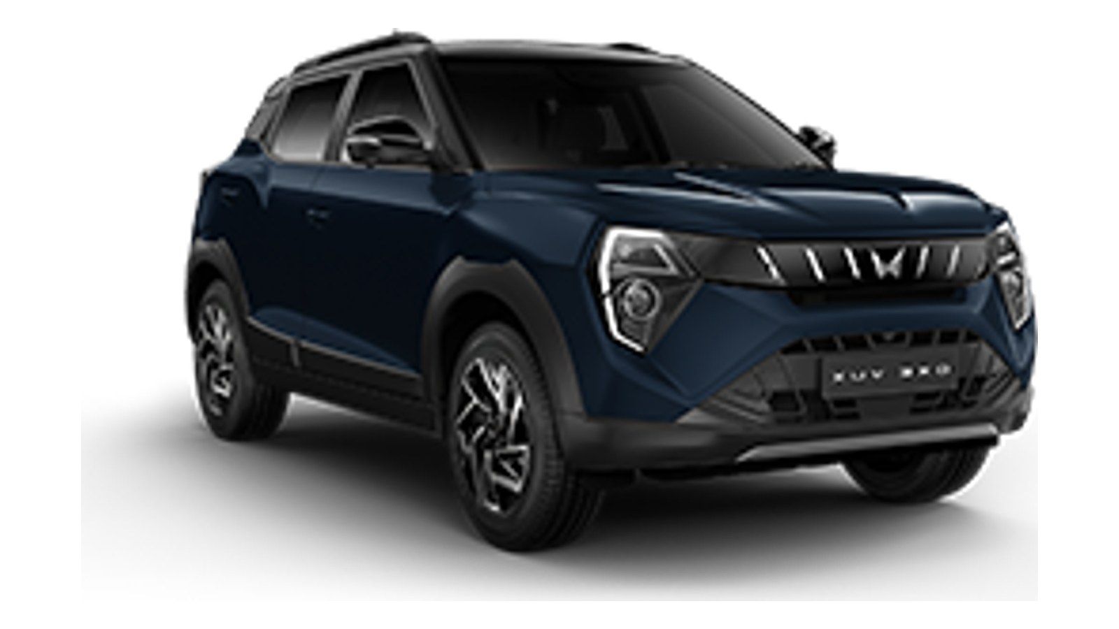 Mahindra XUV 3XO in Nebula Blue with Galvano Grey