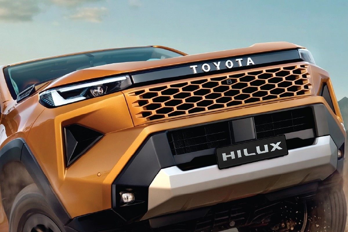 Toyota Hilux — Rugged SUV-truck stance with flared arches, 4x4 hardware and high ground clearance.