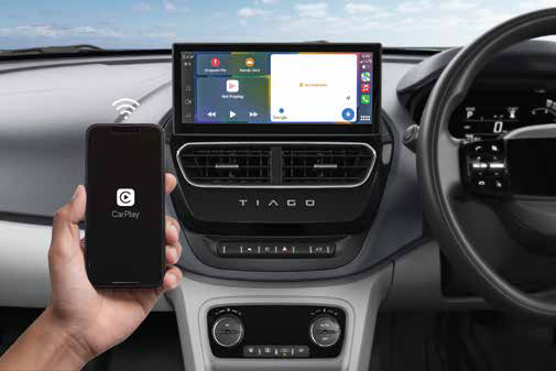 Tata Tiago NRG — Wireless Apple CarPlay and Android Auto connectivity