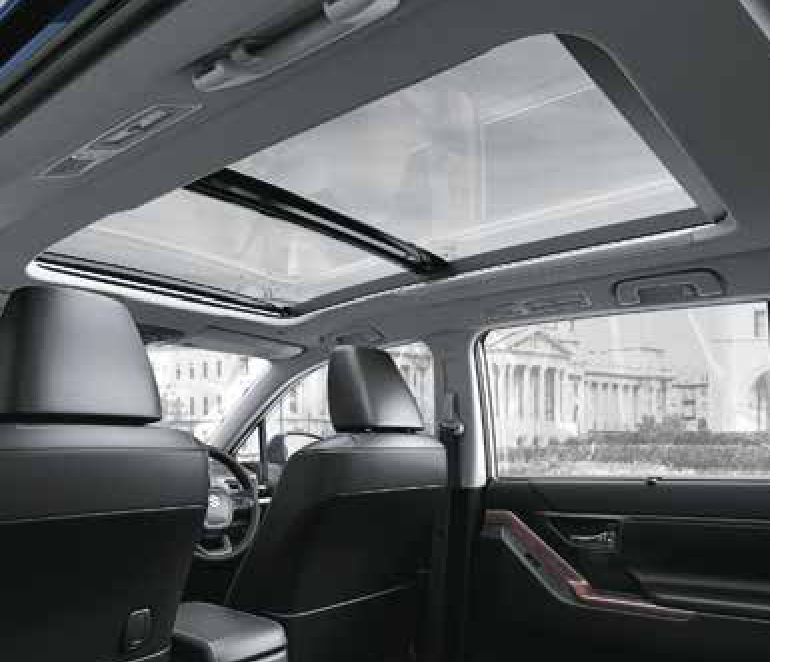 Maruti Suzuki Invicto — Panoramic sunroof with retractable sunshade extending over the front and second-row seats.