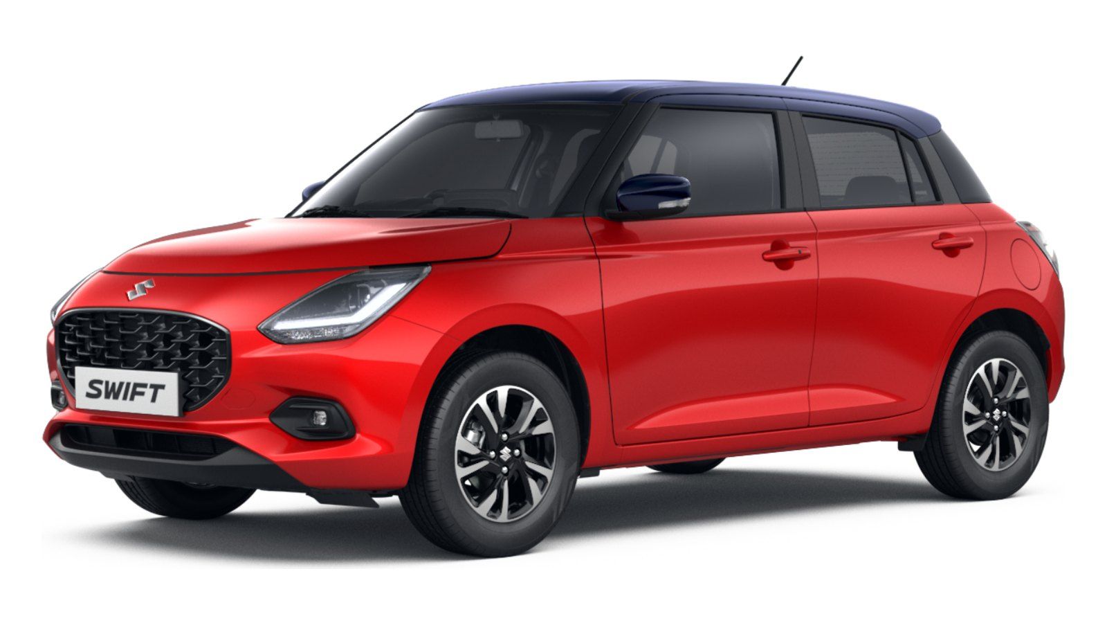 Maruti Suzuki Swift in Sizzling Red with Bluish Black Roof