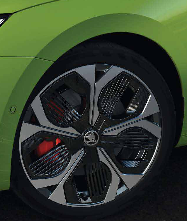 Skoda Octavia RS — 19-inch Elias alloy wheels with red brake calipers.