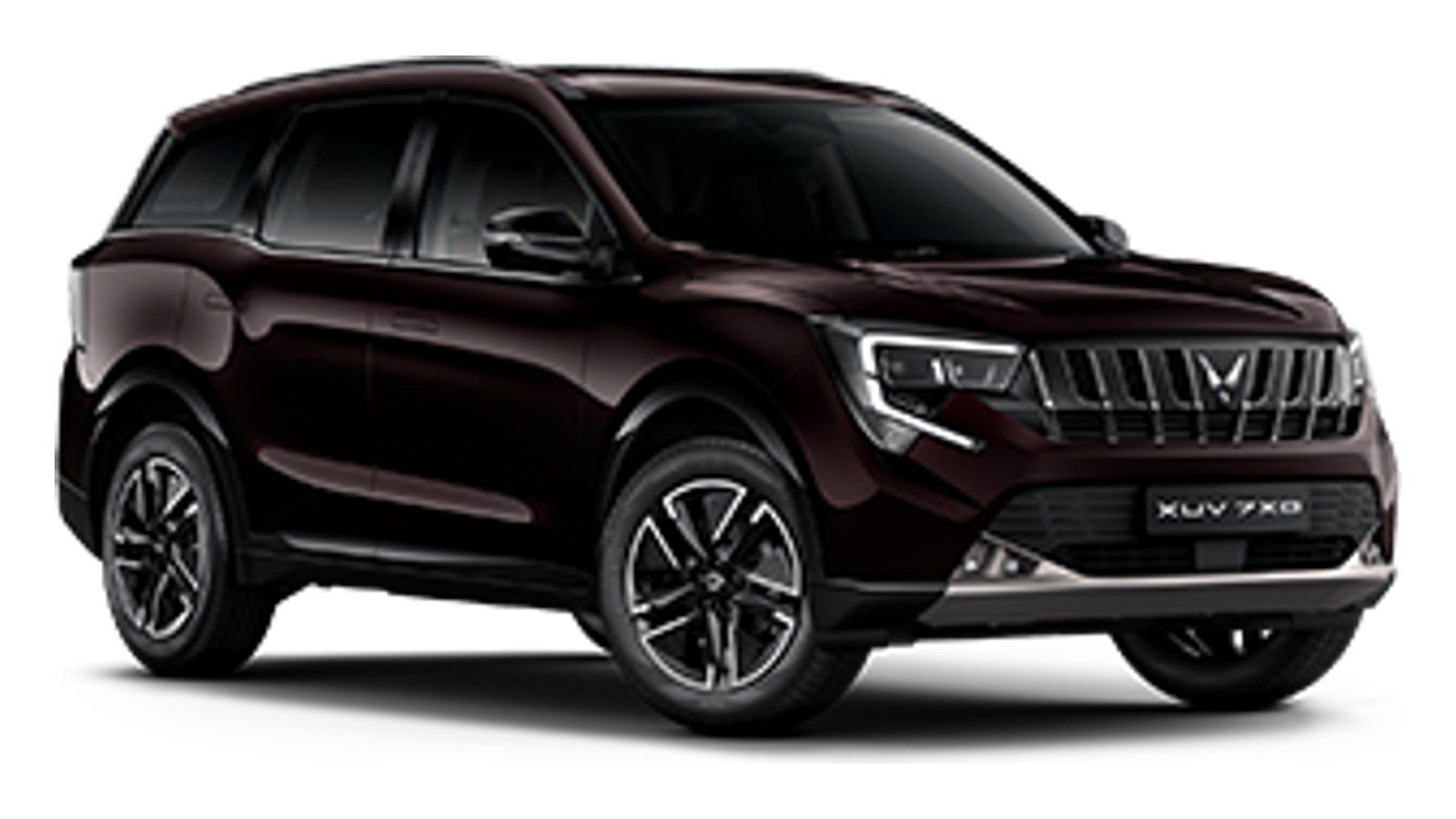 Mahindra XUV 7XO in Ruby Velvet
