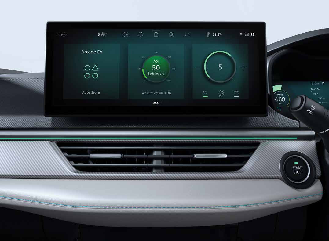 Tata Curvv EV — Arcade.ev app suite with Apps Store brings entertainment and productivity apps to the touchscreen