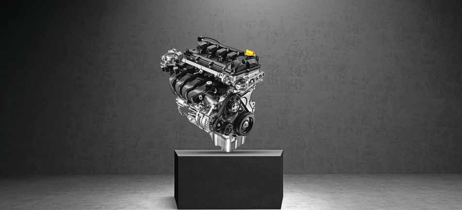 Maruti Suzuki Baleno — 1.2-litre petrol engine on display.