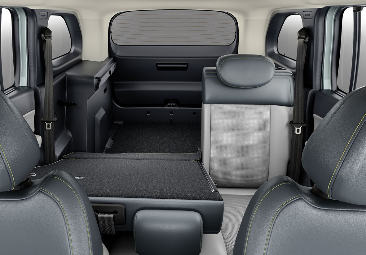 Tata Sierra EV — 60:40 split rear seats with recline - each side folds independently to seat five or haul cargo