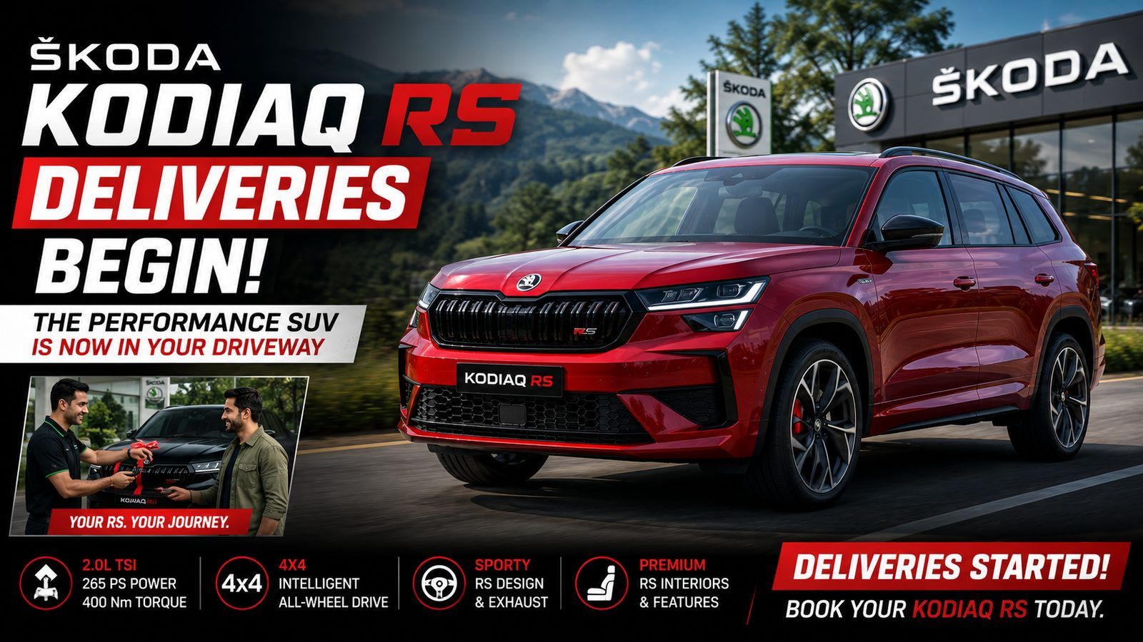 Skoda Kodiaq RS deliveries begin: ₹66.99L, first 50 sold in 6 minutes