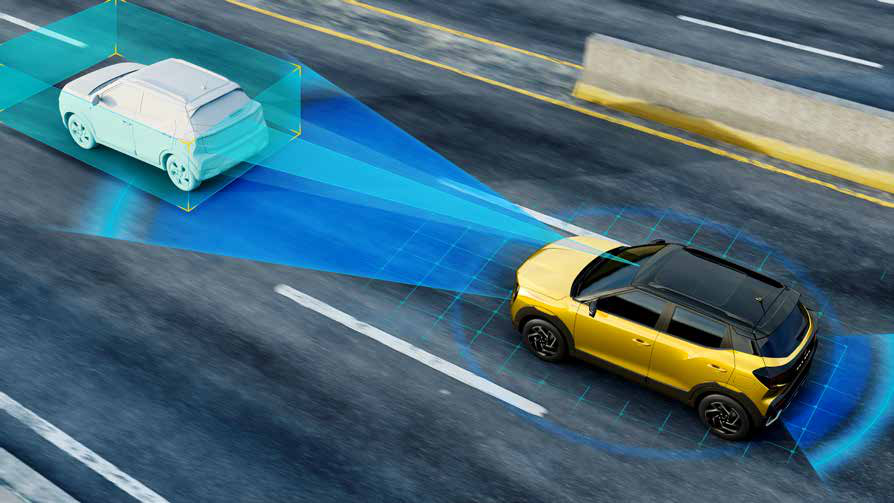 Mahindra XUV 3XO — Auto Emergency Braking detects vehicles ahead