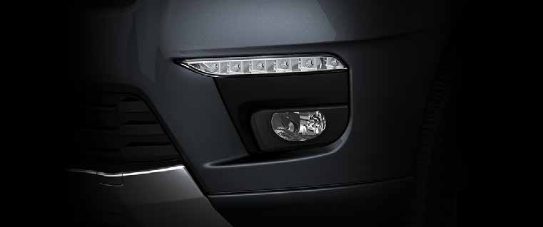 Mahindra Scorpio Classic — LED daytime running lamps with integrated front fog lamps set into the bumper