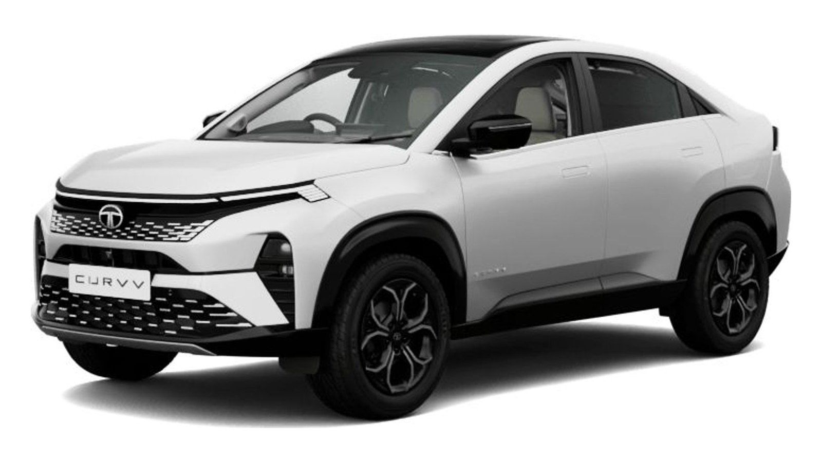 Tata Curvv in Pristine White With Black Roof