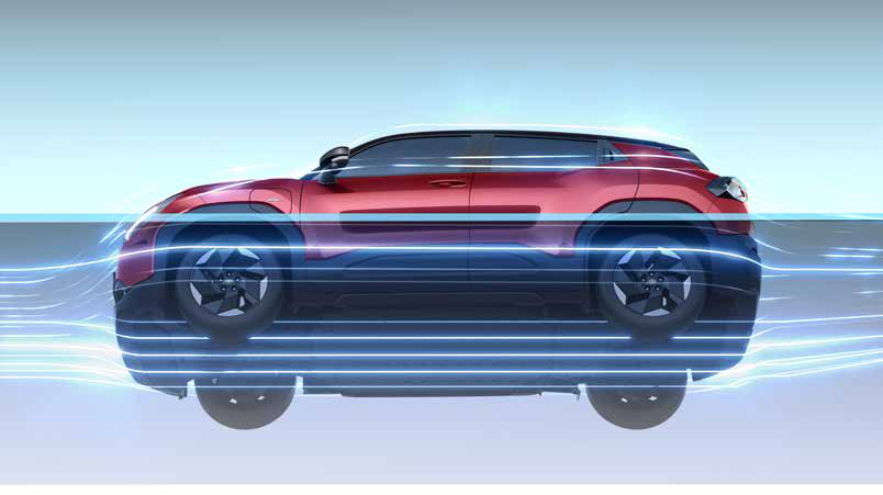 Toyota Urban Cruiser Ebella — Aerodynamic underbody design that channels airflow for reduced drag