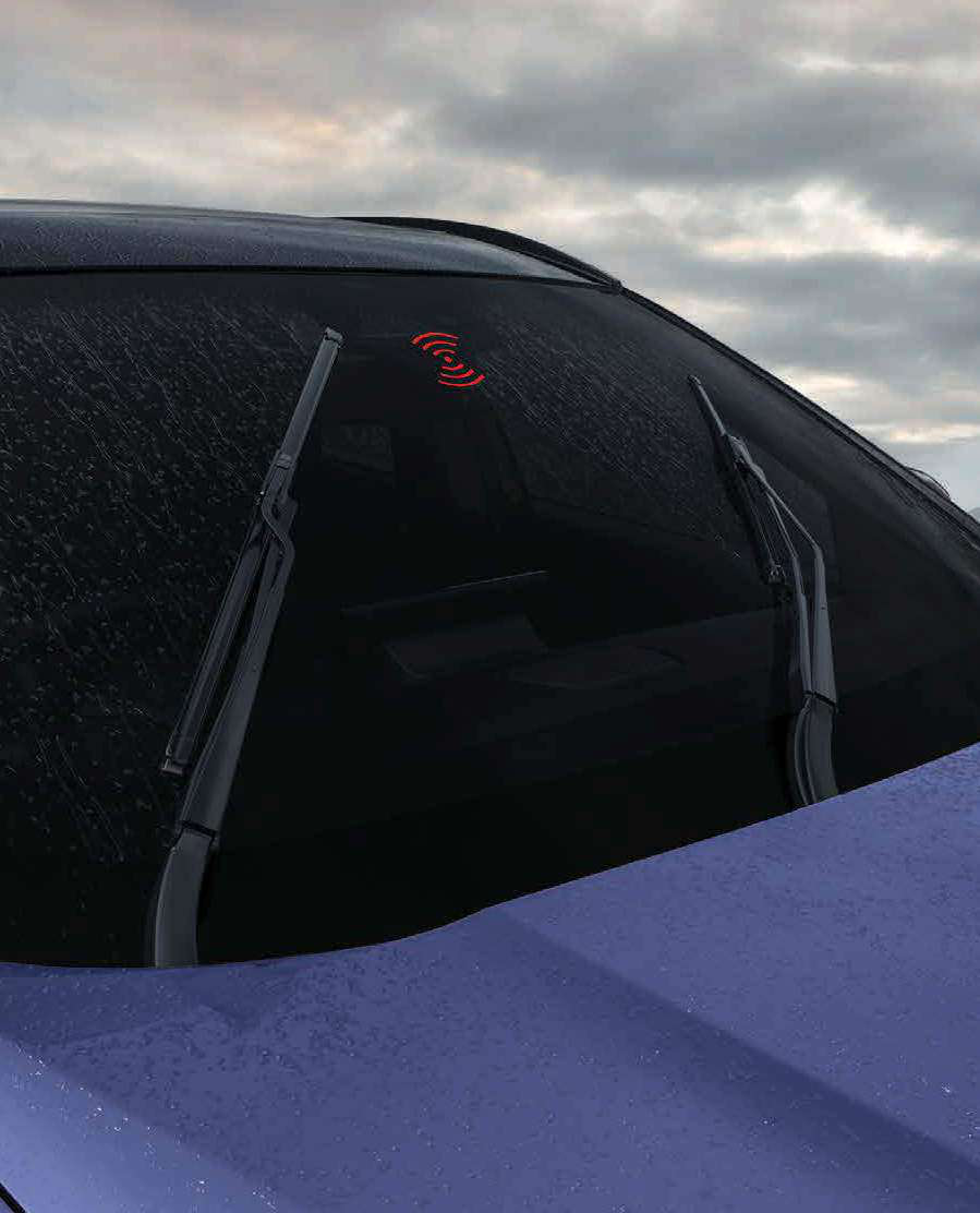 Tata Harrier EV — Rain-sensing wipers activate automatically and adjust their speed to the intensity of the rain